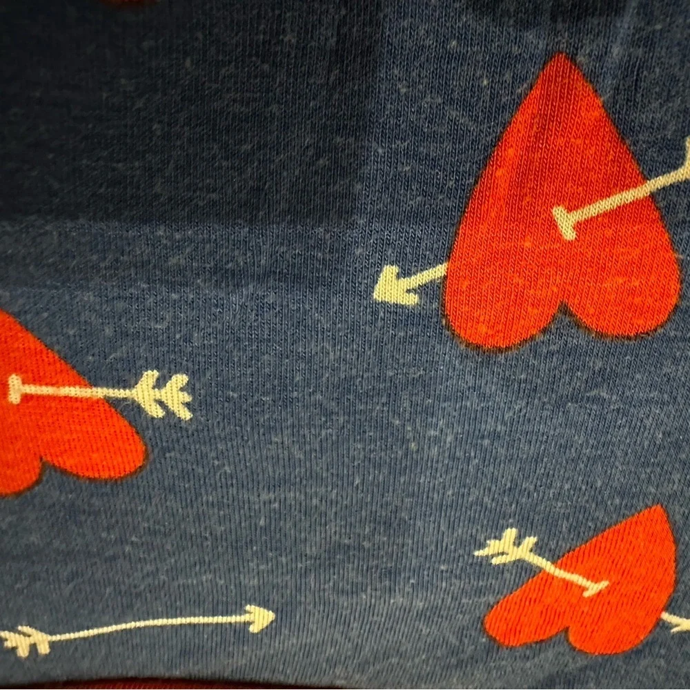 Designer- Little Bum Bums VDAY Heart Print Kids Pajama Set - Blue and Red